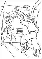 coloriage capitaine amelia lance la balle a jim